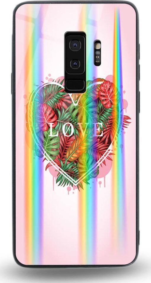 Mojworld Etui na Samsung S9 Plus - Rainbow Case - Pink Love 1