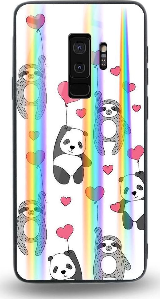 Mojworld Etui na Samsung S9 Plus - Rainbow Case - Love Panda 1