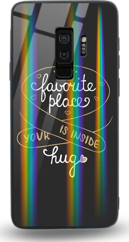 Mojworld Etui na Samsung S9 Plus - Rainbow Case - My favorite place is inside ur hug 1