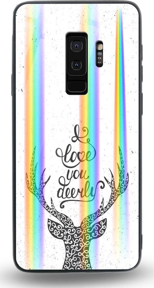 Mojworld Etui na Samsung S9 Plus - Rainbow Case - Love You deerly 1