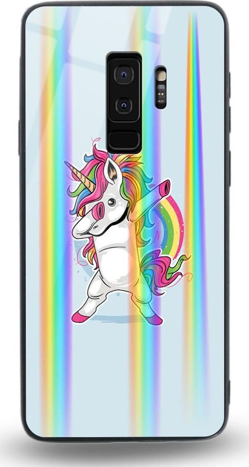 Mojworld Etui na Samsung S9 Plus - Rainbow Case - Lovely Unicorn 1
