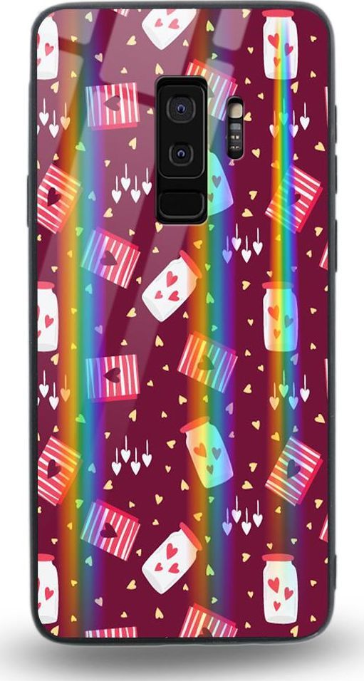 Mojworld Etui na Samsung S9 Plus - Rainbow Case - Jar of love 1