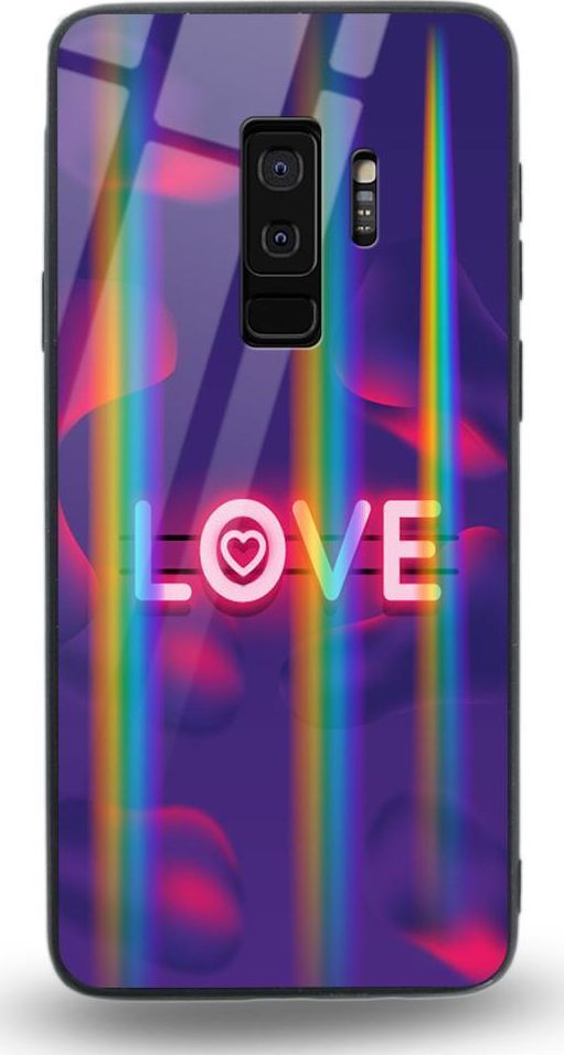 Mojworld Etui na Samsung S9 Plus - Rainbow Case - Neon love 1