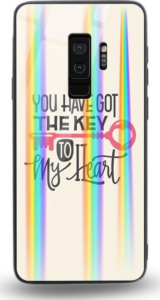 Mojworld Etui na Samsung S9 Plus - Rainbow Case - U have got the key to my Heart 1