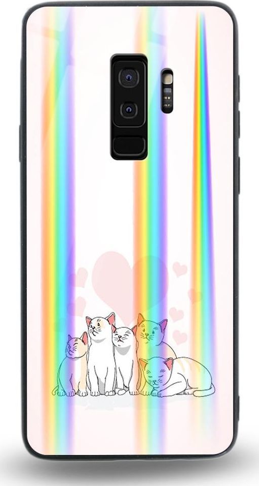 Mojworld Etui na Samsung S9 Plus - Rainbow Case - Love from the cats 1