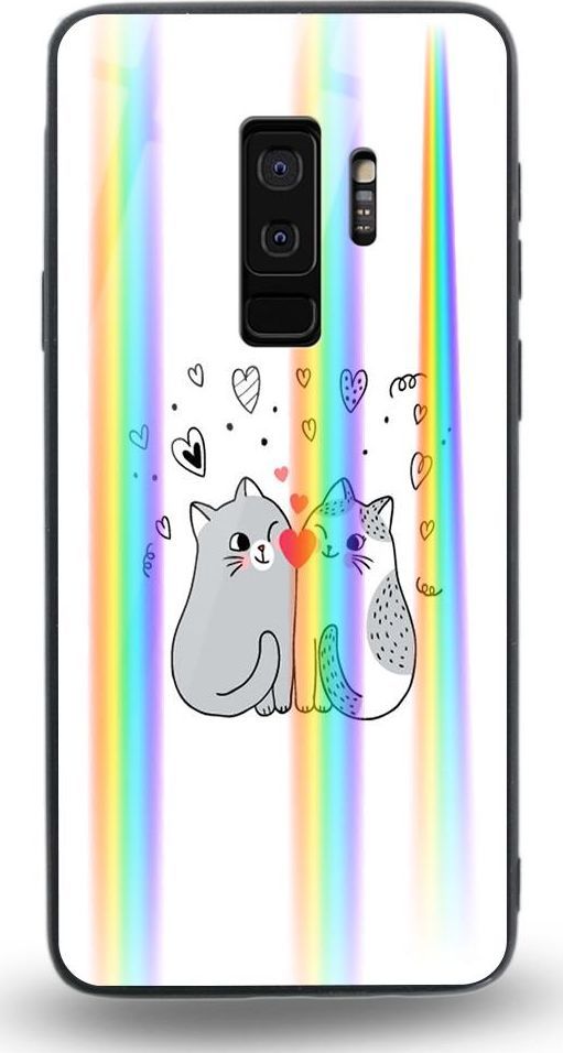 Mojworld Etui na Samsung S9 Plus - Rainbow Case - Lovely Cats 1