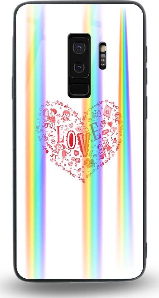 Mojworld Etui na Samsung S9 Plus - Rainbow Case - Heart of love 1