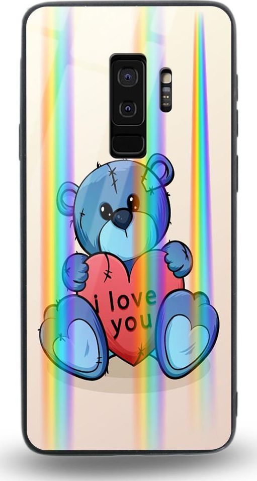 Mojworld Etui na Samsung S9 Plus - Rainbow Case - I love You Bear 1