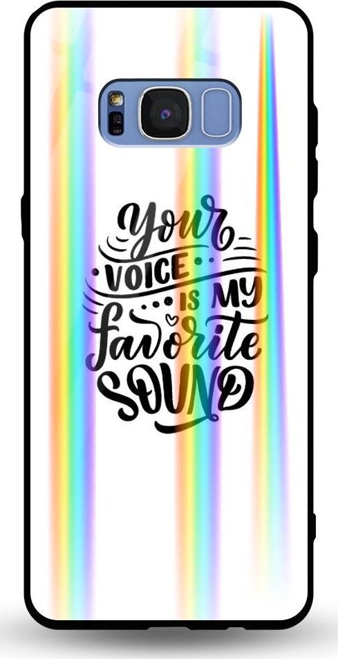 Mojworld Etui na Samsung S8 Plus - Rainbow Case - Your voice is my favorite sound 1