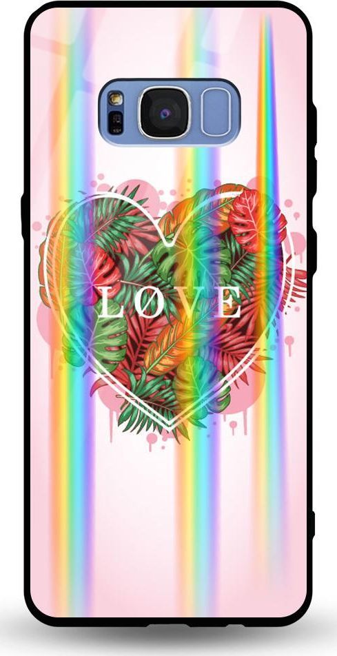 Mojworld Etui na Samsung S8 Plus - Rainbow Case - Pink Love 1