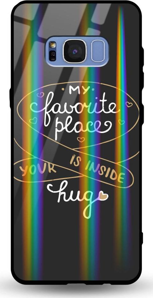 Mojworld Etui na Samsung S8 Plus - Rainbow Case - My favorite place is inside ur hug 1