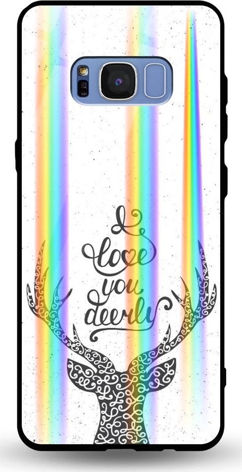 Mojworld Etui na Samsung S8 Plus - Rainbow Case - Love You deerly 1