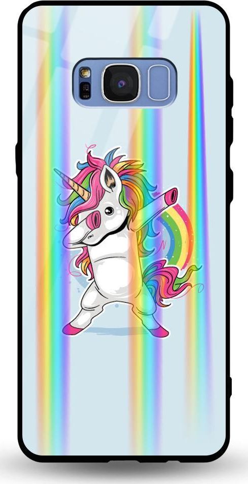 Mojworld Etui na Samsung S8 Plus - Rainbow Case - Lovely Unicorn 1