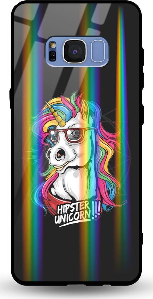 Mojworld Etui na Samsung S8 Plus - Rainbow Case - Hipster Unicorn 1