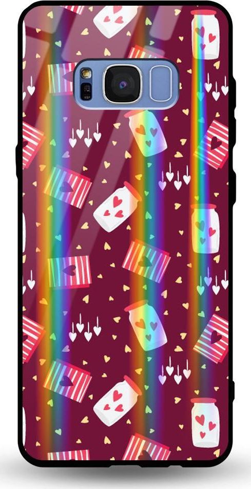 Mojworld Etui na Samsung S8 Plus - Rainbow Case - Jar of love 1