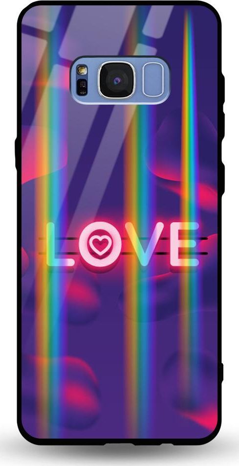 Mojworld Etui na Samsung S8 Plus - Rainbow Case - Neon love 1
