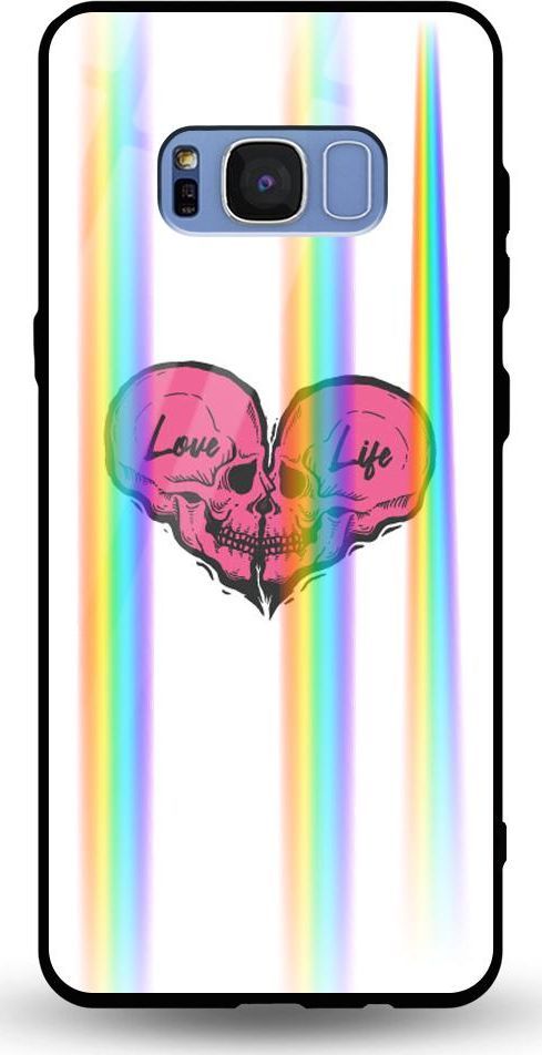 Mojworld Etui na Samsung S8 Plus - Rainbow Case - Love life 1