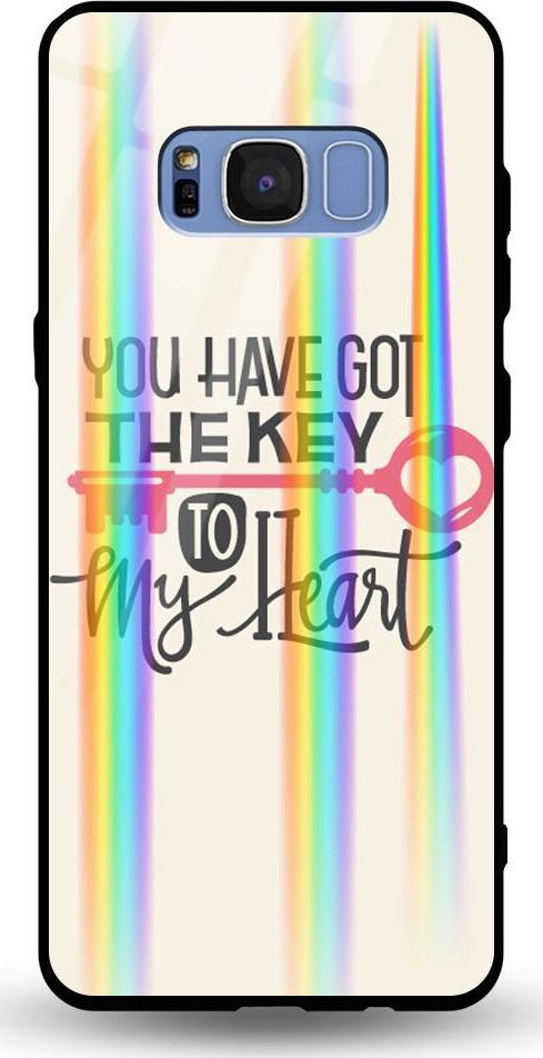 Mojworld Etui na Samsung S8 Plus - Rainbow Case - U have got the key to my Heart 1