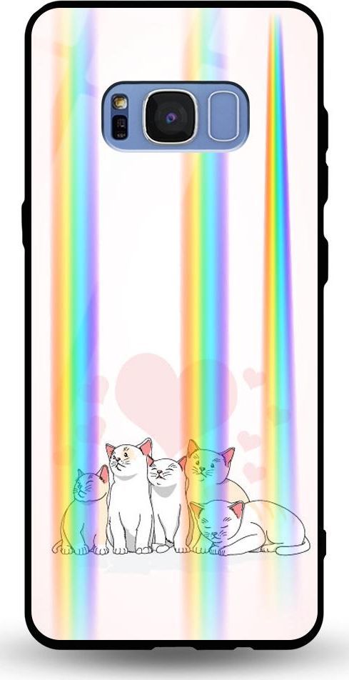 Mojworld Etui na Samsung S8 Plus - Rainbow Case - Love from the cats 1