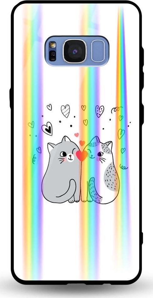 Mojworld Etui na Samsung S8 Plus - Rainbow Case - Lovely Cats 1