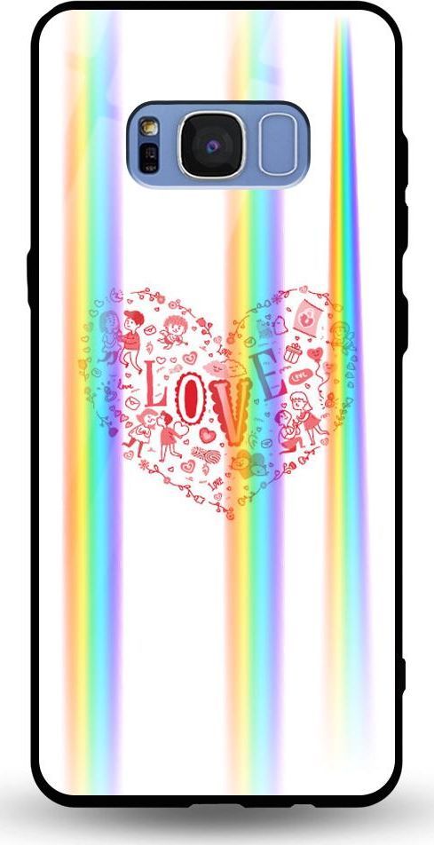 Mojworld Etui na Samsung S8 Plus - Rainbow Case - Heart of love 1
