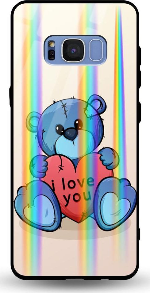 Mojworld Etui na Samsung S8 Plus - Rainbow Case - I love You Bear 1