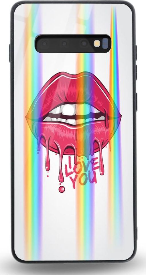 Mojworld Etui na Samsung S10E - Rainbow Case - Love You 1