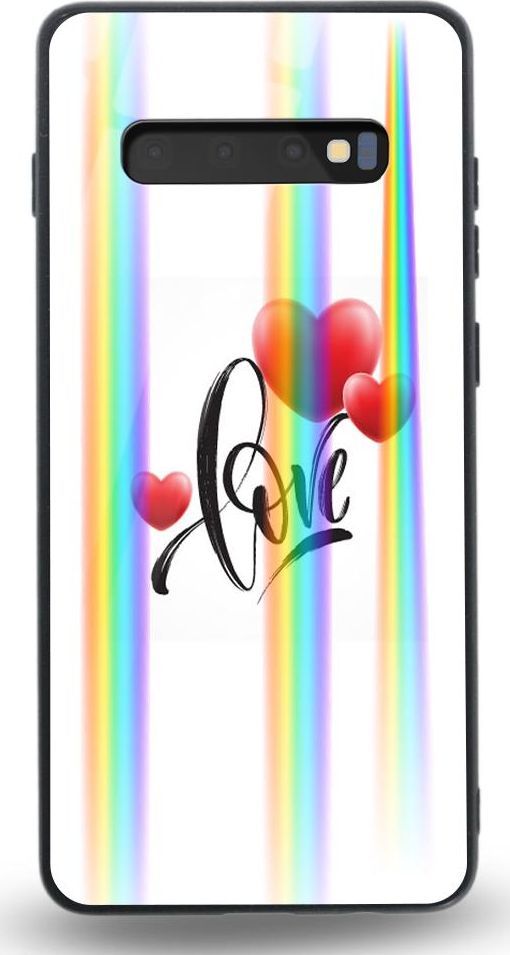 Mojworld Etui na Samsung S10E - Rainbow Case - Love 1