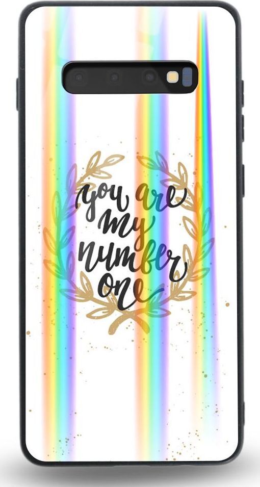 Mojworld Etui na Samsung S10E - Rainbow Case - U are my number 1 1