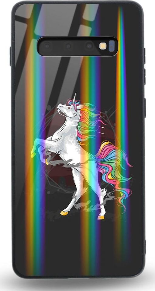 Mojworld Etui na Samsung S10E - Rainbow Case - Unicorn 1
