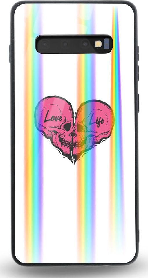 Mojworld Etui na Samsung S10E - Rainbow Case - Love life 1
