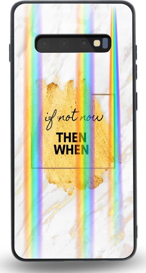 Mojworld Etui na Samsung S10E - Rainbow Case - If not now 1