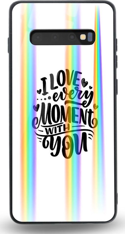 Mojworld Etui na Samsung S10 - Rainbow Case - I love every moment with You 1