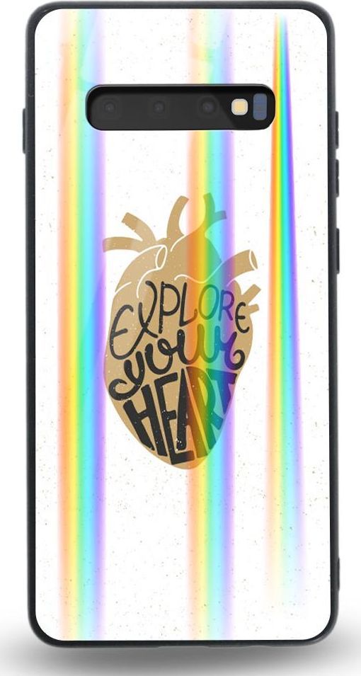 Mojworld Etui na Samsung S10 - Rainbow Case - Explore Your heart 1
