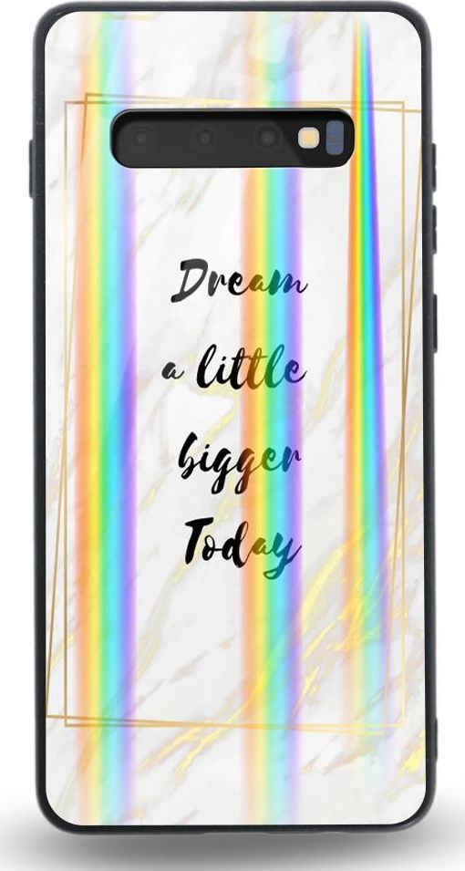 Mojworld Etui na Samsung S10 - Rainbow Case - Dream big today 1