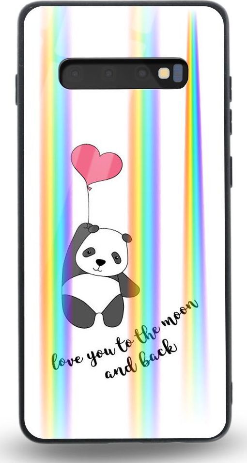Mojworld Etui na Samsung S10Plus - Rainbow Case - Love You to the Moon and back 1