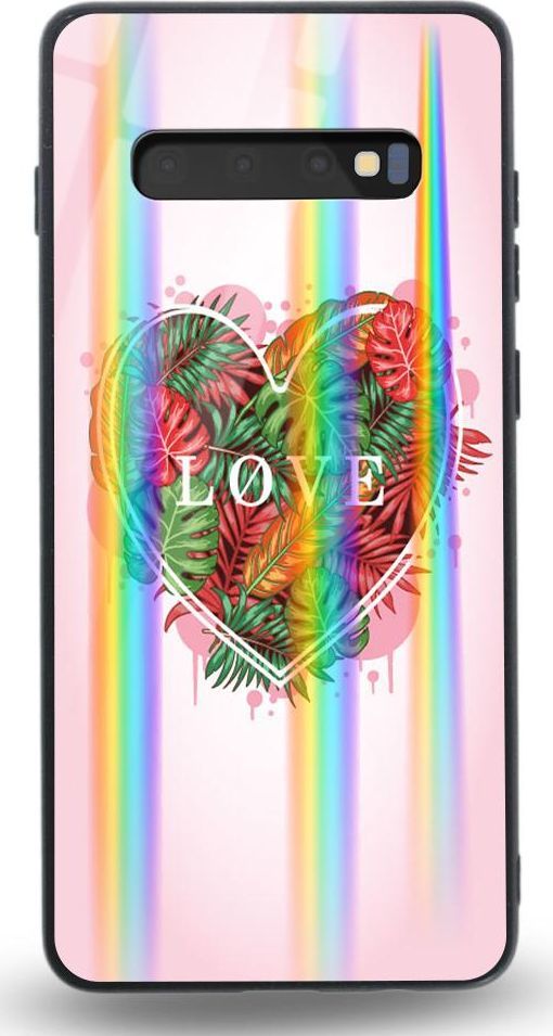 Mojworld Etui na Samsung S10Plus - Rainbow Case - Pink Love 1