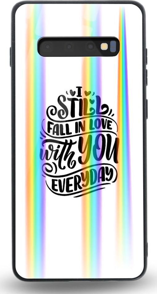Mojworld Etui na Samsung S10Plus - Rainbow Case - I still fall in love with u everyday 1