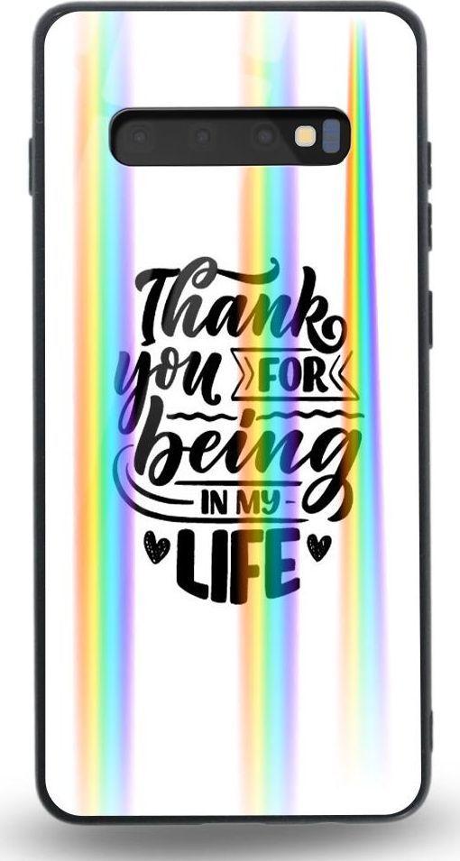 Mojworld Etui na Samsung S10Plus - Rainbow Case - Thank You for being my love 1