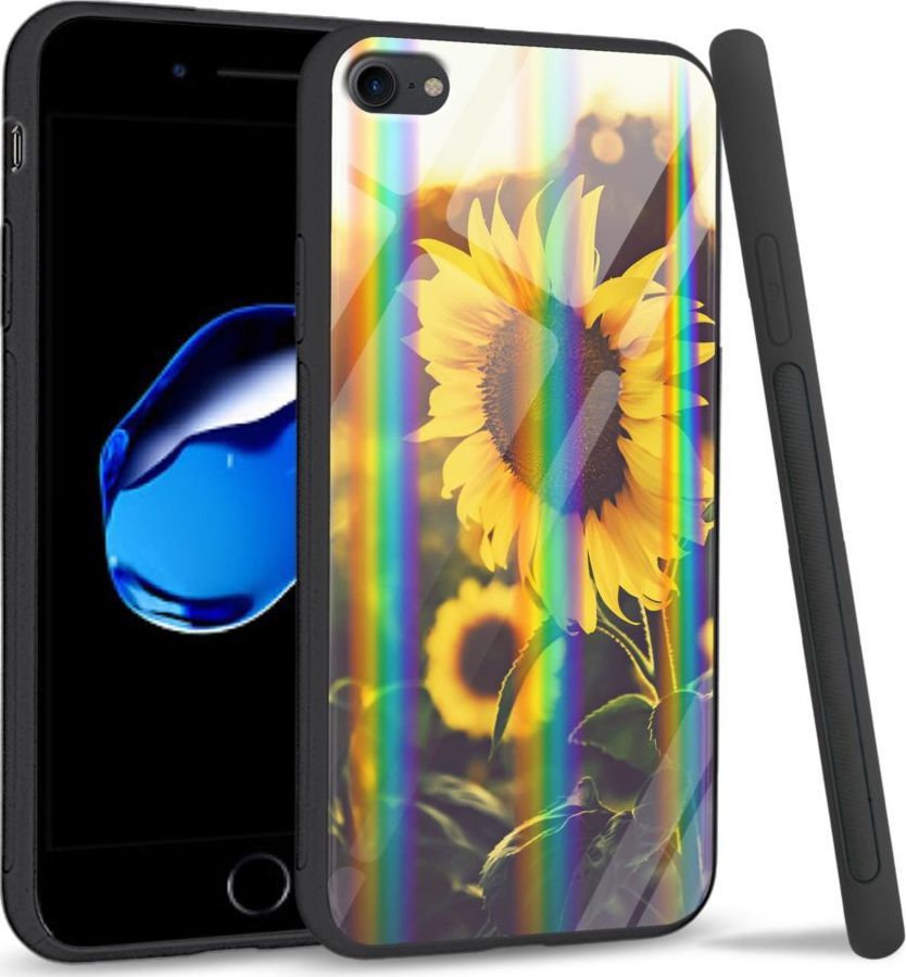 Mojworld Etui na Apple iPhone 7 / 8 - Rainbow Series - Sunflower field 1