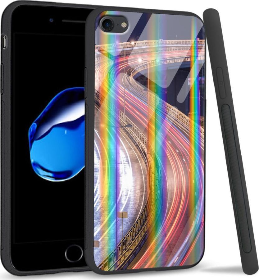 Mojworld Etui na Apple iPhone 7 / 8 - Rainbow Series - Night Lights 1