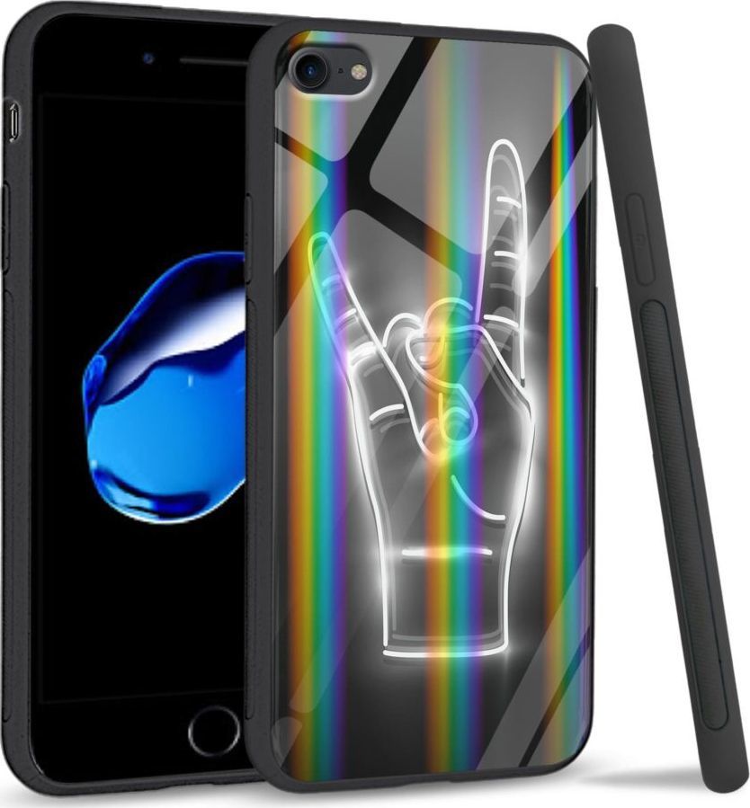 Mojworld Etui na Apple iPhone 7 / 8 - Rainbow Series - We Rock 1