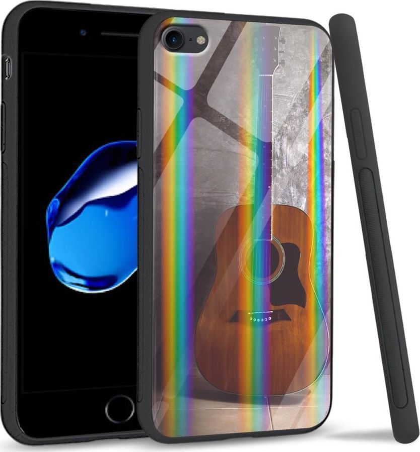 Mojworld Etui na Apple iPhone 7 / 8 - Rainbow Series - Guitar 1