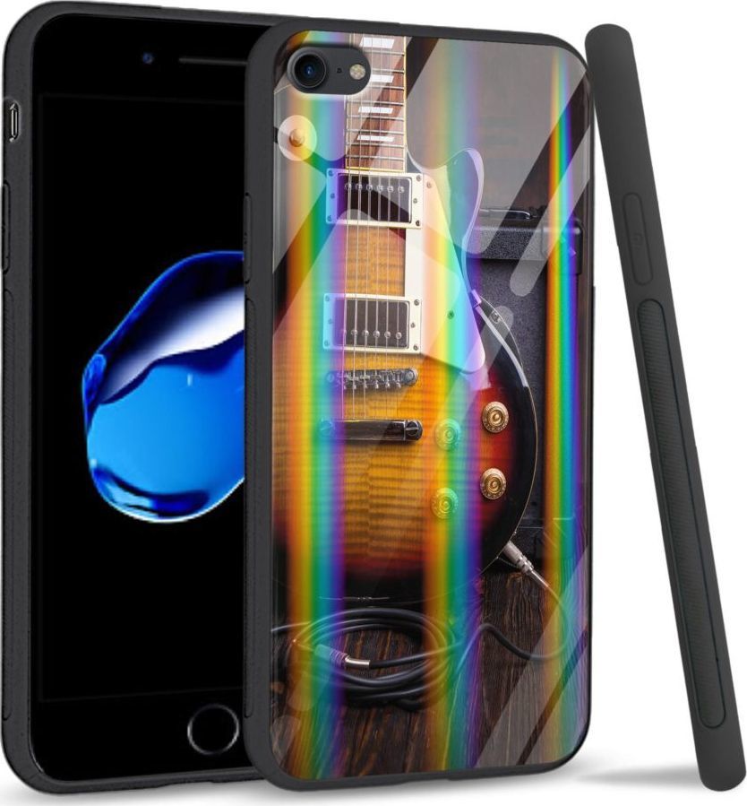 Mojworld Etui na Apple iPhone 7 / 8 - Rainbow Series - Electric Guitar 1