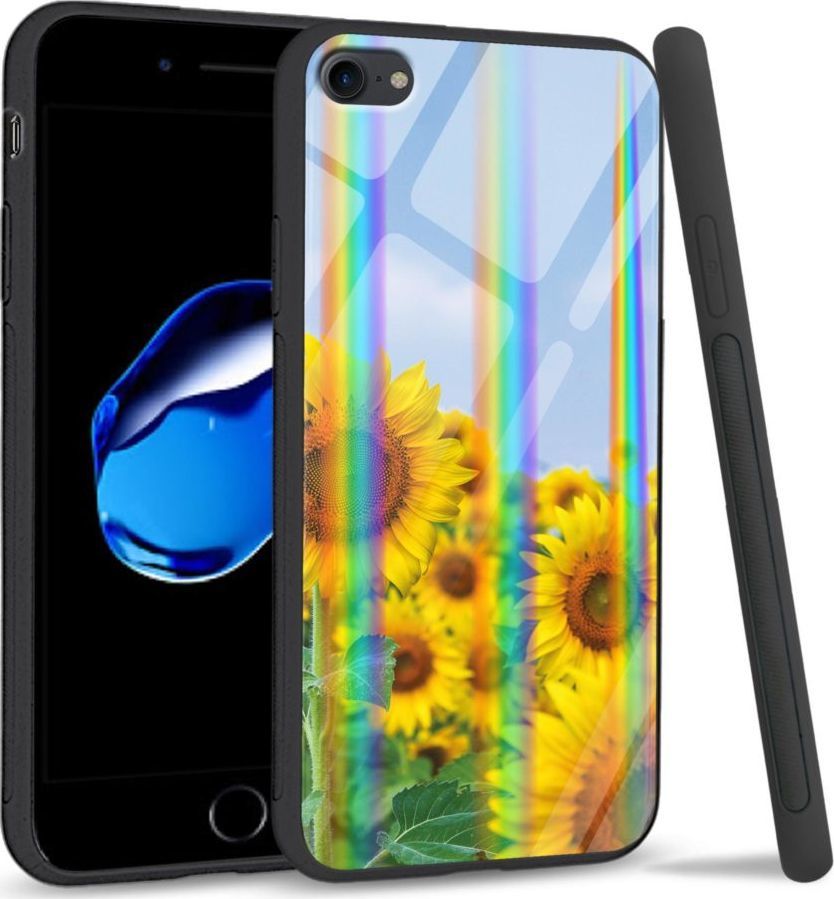 Mojworld Etui na Apple iPhone 7 / 8 - Rainbow Series - Sunflowers 1