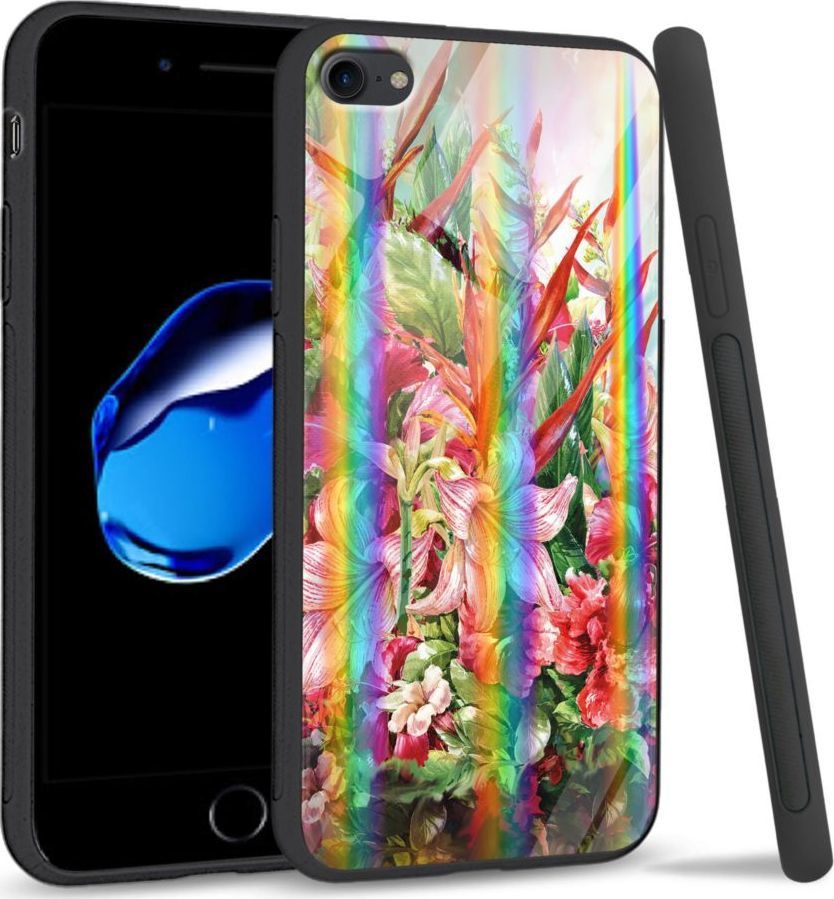 Mojworld Etui na Apple iPhone 7 / 8 - Rainbow Series - Flowers 1