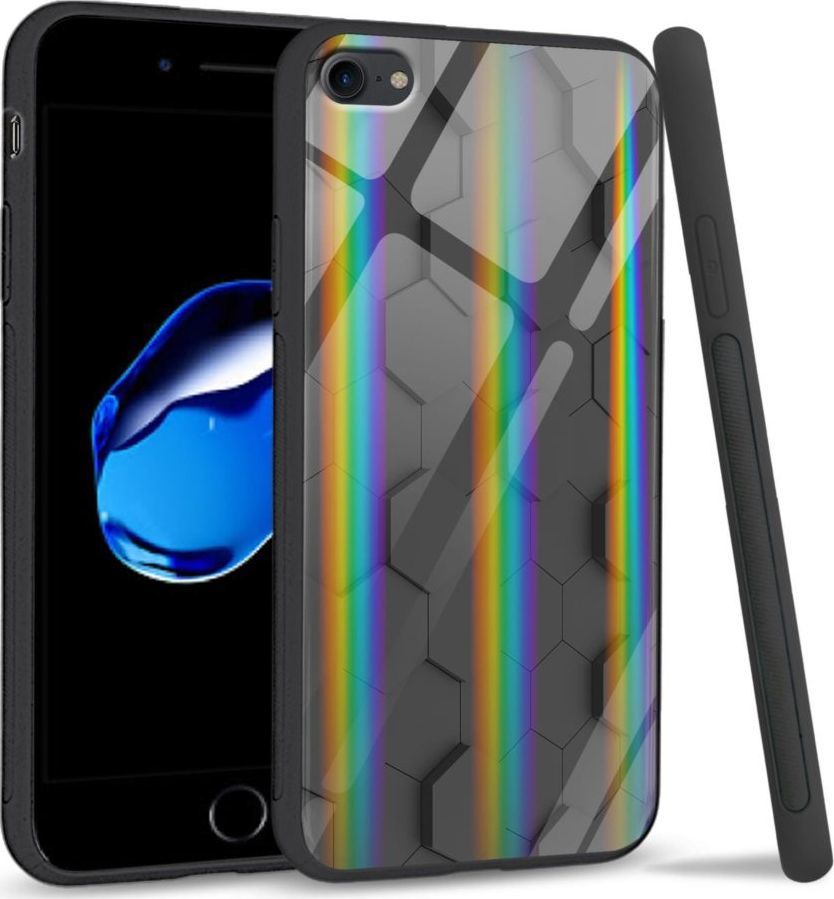 Mojworld Etui na Apple iPhone 7 / 8 - Rainbow Series - Honeycomb Pattern 1