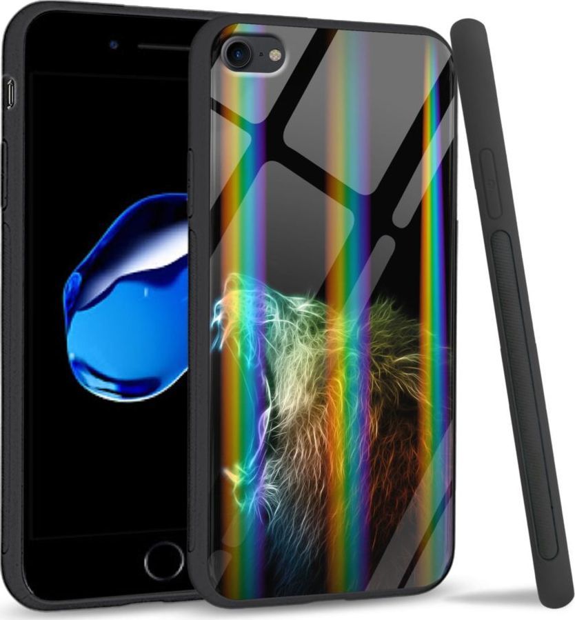 Mojworld Etui na Apple iPhone 7 / 8 - Rainbow Series - Roaring Lion 1