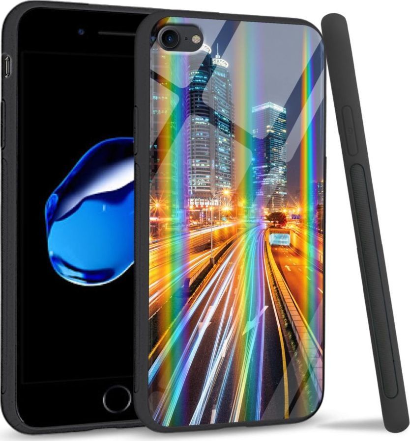Mojworld Etui na Apple iPhone 7 / 8 - Rainbow Series - Night City 1