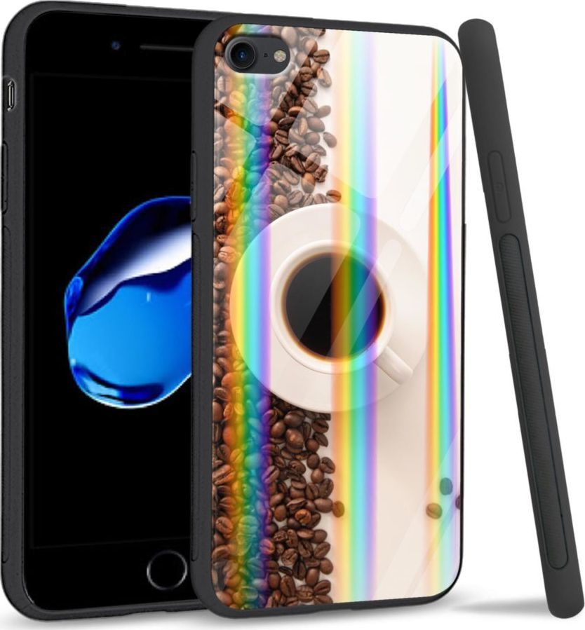 Mojworld Etui na Apple iPhone 7 / 8 - Rainbow Series - Coffee Cup 1